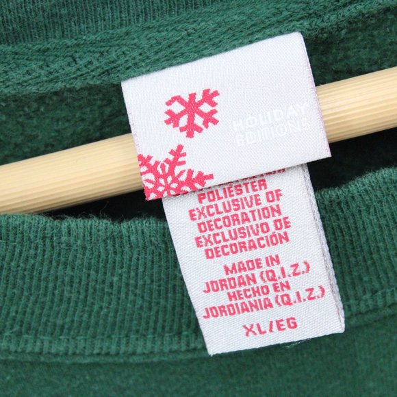 Vintage Holiday Editions Sweatshirt Womens Green Christmas Tree Embroidered XL - Picture 6 of 9